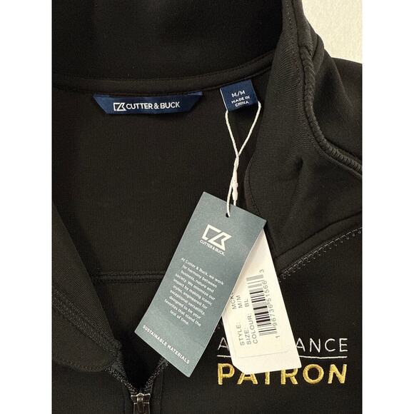 Men’s Cutter & Buck Black Abundance Patron Zip up Jacket Sz M - Picture 2 of 4